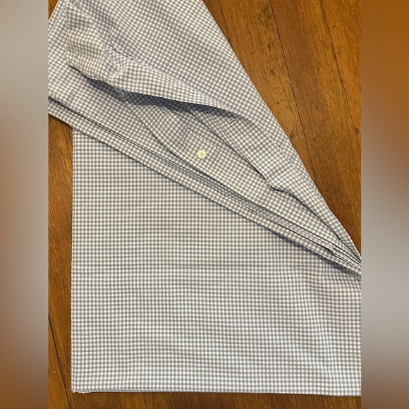 Pottery Barn kids twin blue gingham duvet cover, button closure, like new - Picture 3 of 6